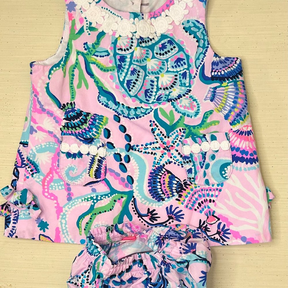 Lilly Pulitzer Infant Girls 3-6 Month Dress and Bloomer Set